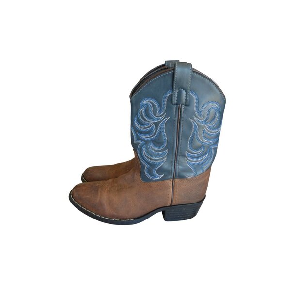 Cody James Boys Holt Two Tone Embroidered Western Boots Round Toe Size 2 Big Kid - Picture 5 of 8